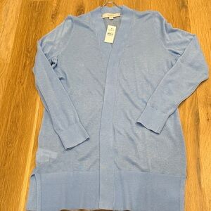 NWT LOFT Light Blue Open Front Cardigan
